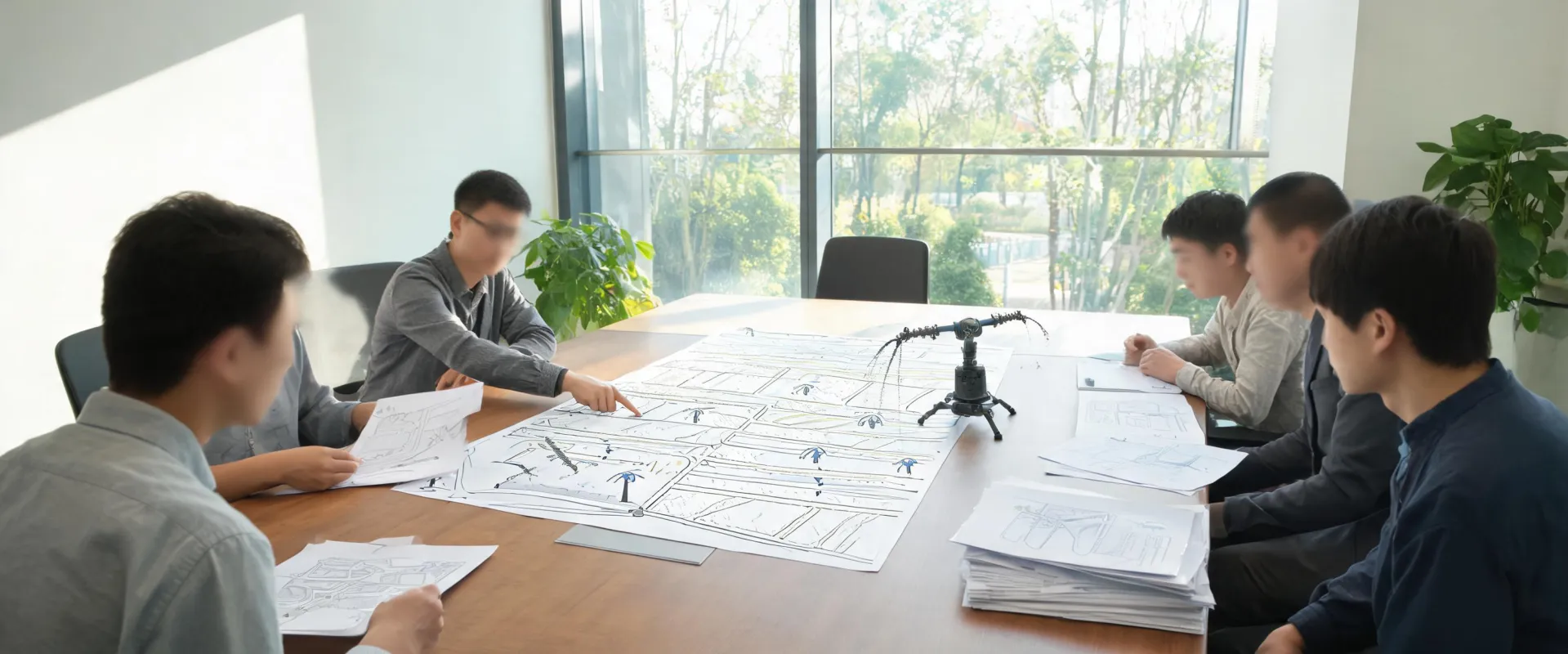 Irrigation drawing review scene