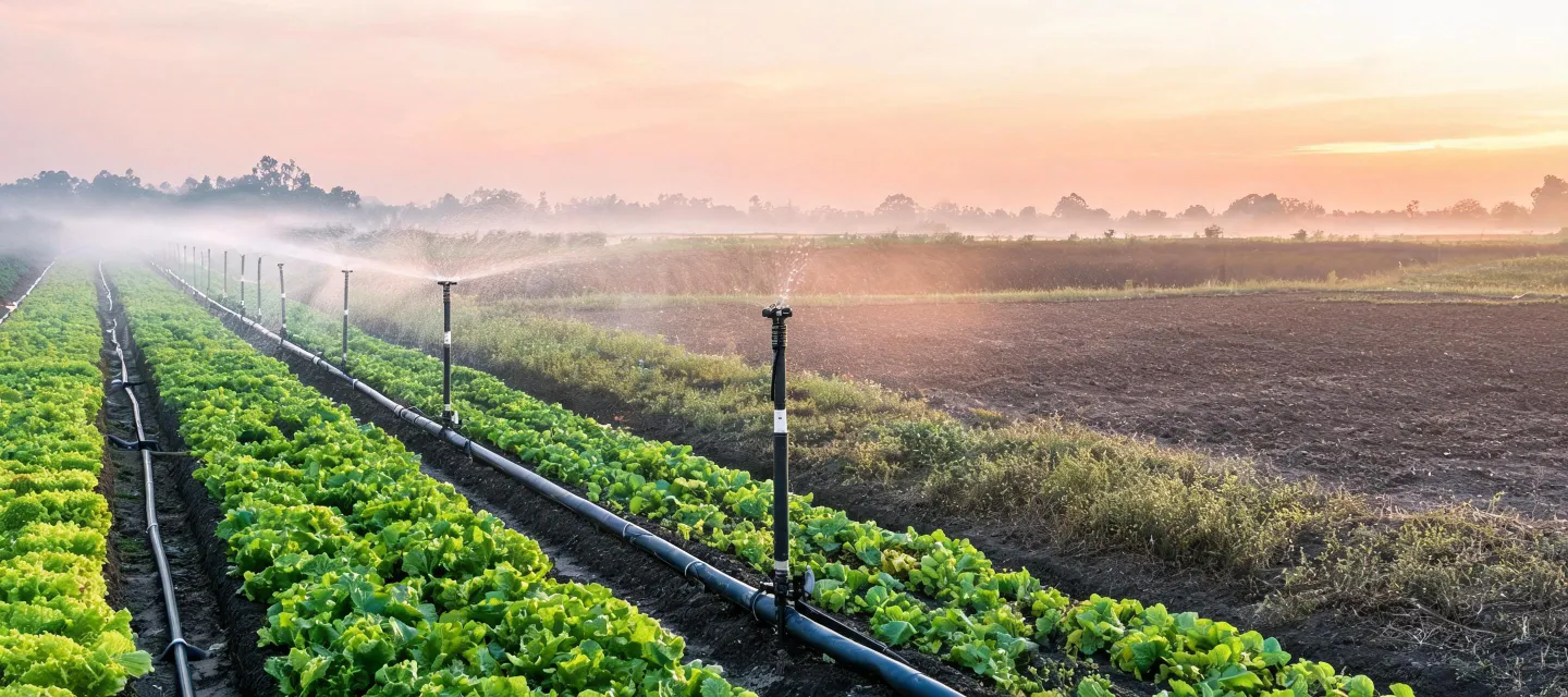 Irrigated vegetable field